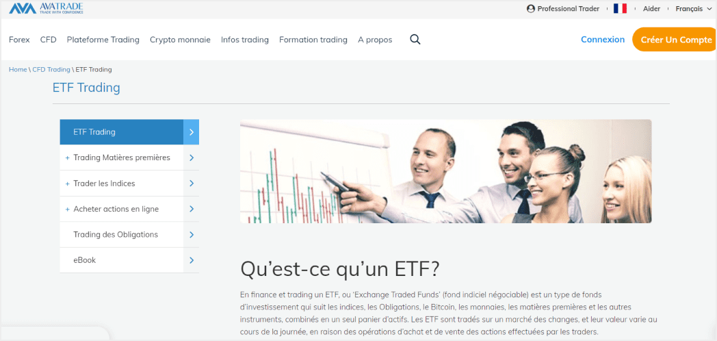 AvaTrade est spécialisé dans le trading ET