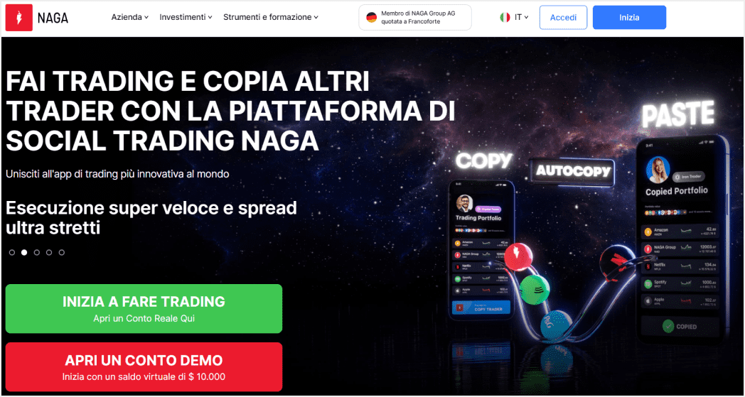 L'app Naga offre ricompense per le copie carbone dell'account