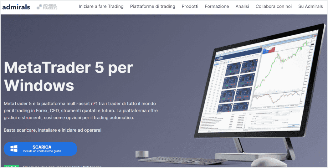 Admiral Markets – Metatrader 5 e social trading rendono questo broker uno dei più scelti dagli esperti